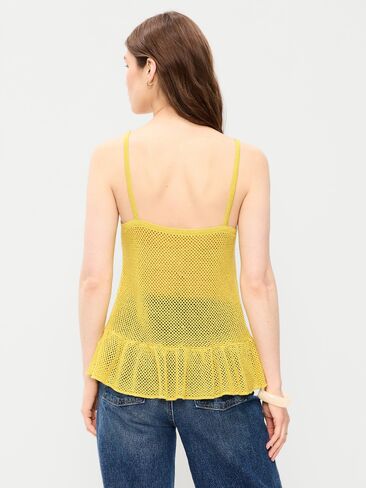 Old Navy Metallic Peplum Tank Top - Golden Glow in Saudi Arabia