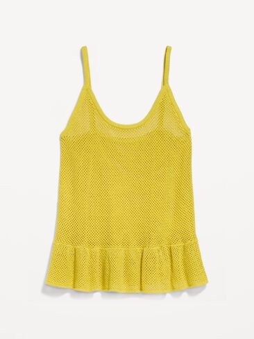 Old Navy Metallic Peplum Tank Top - Golden Glow in Saudi Arabia