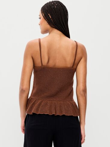 Old Navy Metallic Peplum Tank Top - Coco de mer in Saudi Arabia
