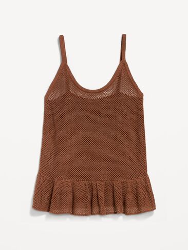 Old Navy Metallic Peplum Tank Top - Coco de mer in Saudi Arabia