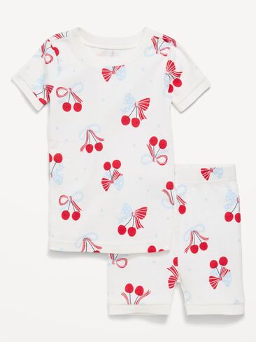 Old Navy Printed Snug-Fit Pajama Set for Toddler & Baby - Bows in Saudi Arabia