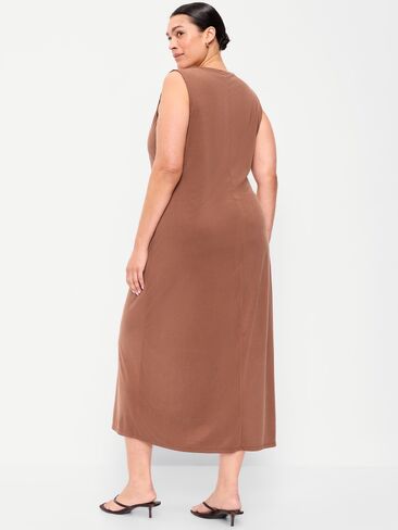 فستان متوسط ​​الطول بثنيات بدون أكمام من Old Navy - Coco de Mer in Saudi Arabia
