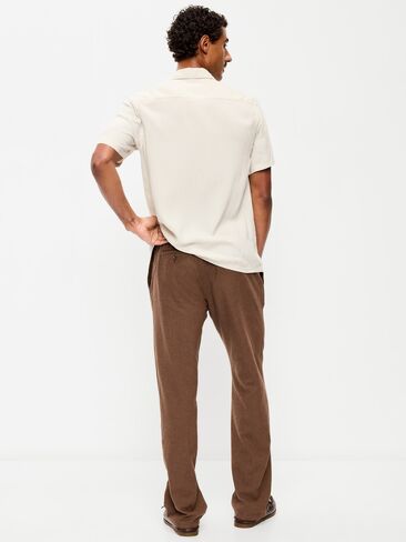 Old Navy 90's Straight-Fit Linen-Blend Pants - Dark Walnut in Saudi Arabia