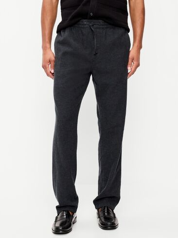 Old Navy 90's Straight-Fit Linen-Blend Pants - Black Jack in Saudi Arabia