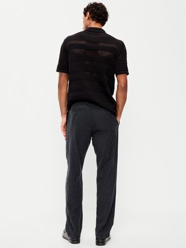 Old Navy 90's Straight-Fit Linen-Blend Pants - Black Jack in Saudi Arabia