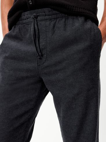 Old Navy 90's Straight-Fit Linen-Blend Pants - Black Jack in Saudi Arabia