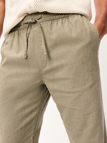 Old Navy 90's Straight-Fit Linen-Blend Pants - Birch Leaf in Saudi Arabia
