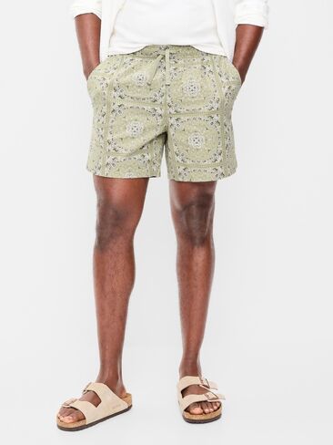 Old Navy Linen-Blend Jogger Shorts -- 5-inch inseam - Light Green in Saudi Arabia