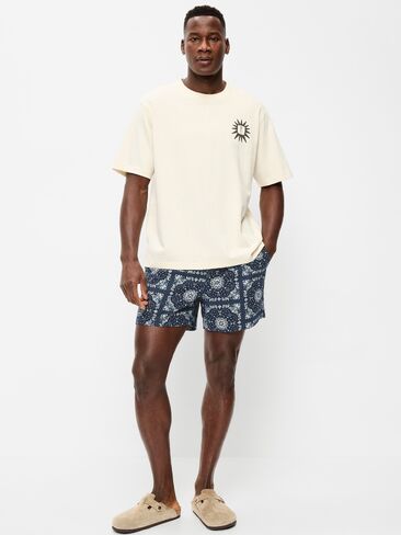 Old Navy Linen-Blend Jogger Shorts -- 5-inch inseam - Navy Blue in Saudi Arabia