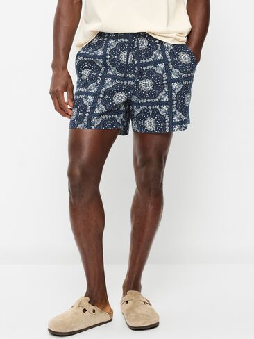 Old Navy Linen-Blend Jogger Shorts -- 5-inch inseam - Navy Blue in Saudi Arabia
