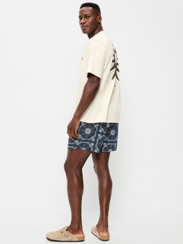 Old Navy Linen-Blend Jogger Shorts -- 5-inch inseam - Navy Blue in Saudi Arabia