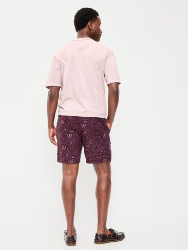 Old Navy Linen-Blend Jogger Shorts -- 7-inch inseam - Purple Paisley in Saudi Arabia