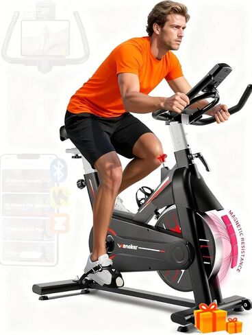 Exercise Bike for Home Indoor Cycling Bike, Silent Stationary Spin Bike, Adjustable Seat, LCD Monitor, Smooth & Quiet for Cardio Workout in Saudi Arabia