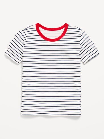 Old Navy Softest Printed Short-Sleeve T-Shirt for Girls - Striped in Saudi Arabia