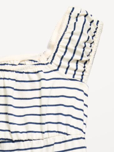 بلوزة مطبوعة بأكمام قصيرة وأطراف صدفية للبنات من Old Navy - مخطط in Kuwait