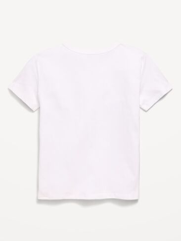 Old Navy Softest Short-Sleeve Pocket T-Shirt for Girls - White Lilies in Saudi Arabia