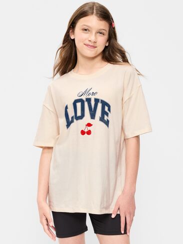 تي شيرت تونيك برسومات كبيرة الحجم للفتيات من Old Navy - Creme De La Creme in Saudi Arabia