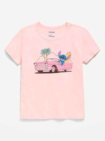 Old Navy Disney© Graphic T-Shirt for Girls - Pink Sky in Saudi Arabia