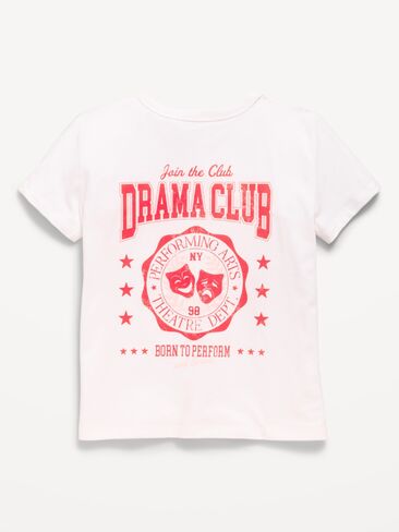 Old Navy Short-Sleeve Graphic T-Shirt for Girls - White Lilies in Saudi Arabia