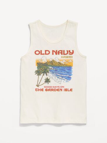 تيشيرت بدون أكمام بشعار الماركة للاولاد من Old Navy - ملح البحر in Saudi Arabia