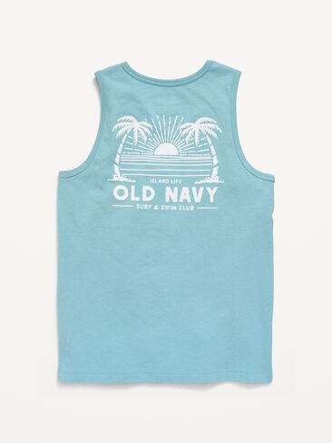 Old Navy Logo-Graphic Tank Top for Boys - Geyser in Saudi Arabia