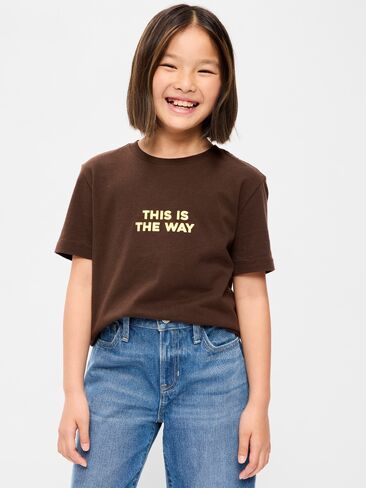 Old Navy Star Wars™ Gender-Neutral Graphic T-Shirt for Kids - Brown in Saudi Arabia