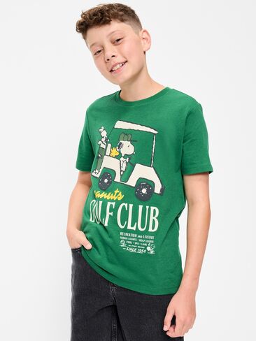Old Navy Peanuts™ Snoopy Gender-Neutral Graphic T-Shirt for Kids - Emerald Pigment in Saudi Arabia