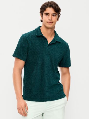 Old Navy Textured Terry Polo - Jet Stream in Saudi Arabia