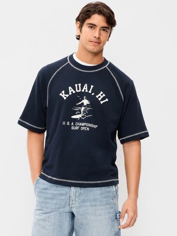 Old Navy Loose Raglan Cropped Sweatshirt - In the Navy in Saudi Arabia