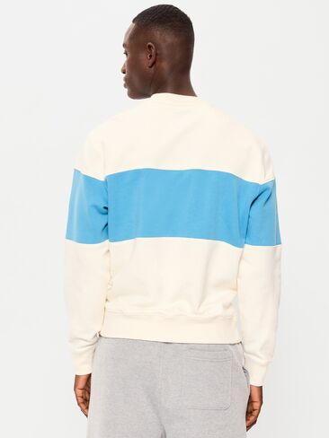 Old Navy Loose Color-Block Crew-Neck Sweatshirt - Creme De La Creme in Saudi Arabia