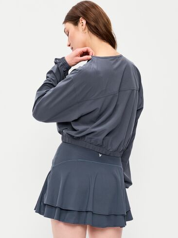 Old Navy Zip-Front Cropped Tennis Jacket - Dusk Navy in Saudi Arabia