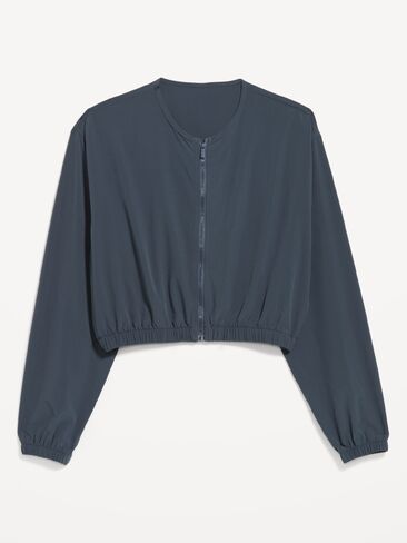 Old Navy Zip-Front Cropped Tennis Jacket - Dusk Navy in Saudi Arabia
