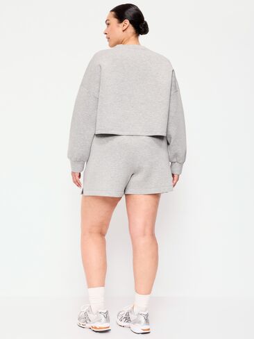 Old Navy High-Waisted Bounce Fleece Shorts -- 5-inch inseam - Heather Gray in Saudi Arabia