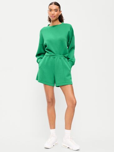 شورت Old Navy عالي الخصر مصنوع من الصوف - درزة داخلية 5 بوصة - GREEN MANGROVE in Saudi Arabia
