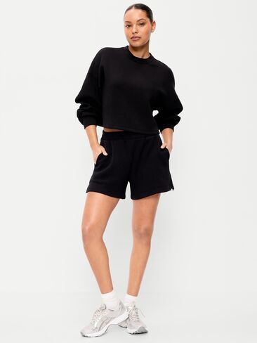 Old Navy High-Waisted Bounce Fleece Shorts -- 5-inch inseam - Black Jack in Saudi Arabia
