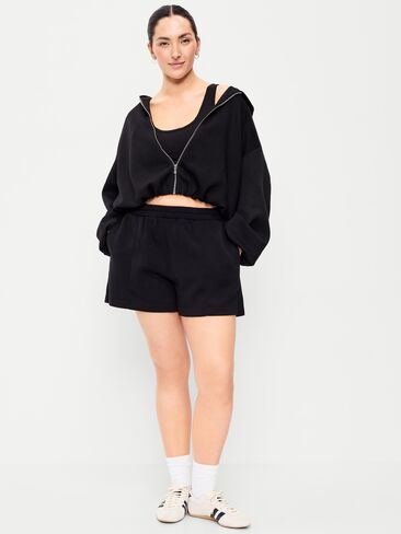 Old Navy High-Waisted Bounce Fleece Shorts -- 5-inch inseam - Black Jack in Saudi Arabia