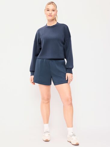 Old Navy High-Waisted Bounce Fleece Shorts -- 5-inch inseam - Dusk Navy in Saudi Arabia