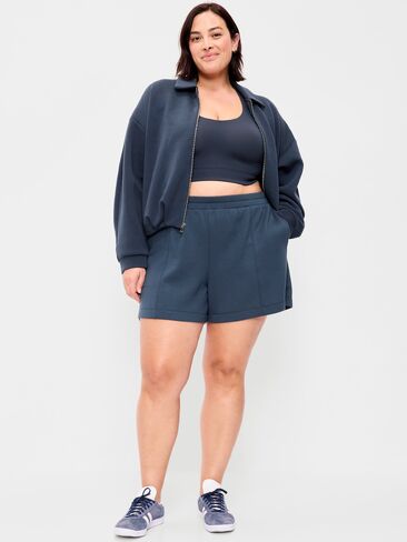 Old Navy High-Waisted Bounce Fleece Shorts -- 5-inch inseam - Dusk Navy in Saudi Arabia