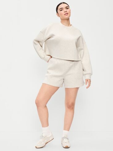 Old Navy شورت صوف عالي الخصر - 5 بوصة درزة داخلية - الشوفان هيذر in Saudi Arabia