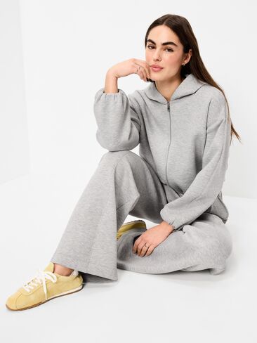 Old Navy Bounce Fleece Bubble-Hem Hoodie Sweatshirt - Heather Gray in Saudi Arabia