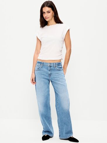 Old Navy Low-Rise Loose Jeans - Light Wash in Saudi Arabia