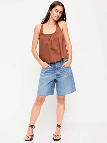 Old Navy Mid-Rise Baggy Jean Cut-Off Shorts -- 9-inch inseam - Vivien in Saudi Arabia