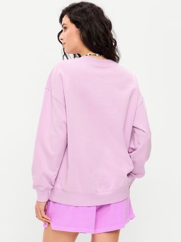 Old Navy SoComfy Oversized Crew-Neck Sweatshirt - WILD ASTER in Saudi Arabia