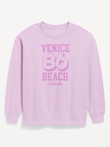 Old Navy SoComfy Oversized Crew-Neck Sweatshirt - WILD ASTER in Saudi Arabia