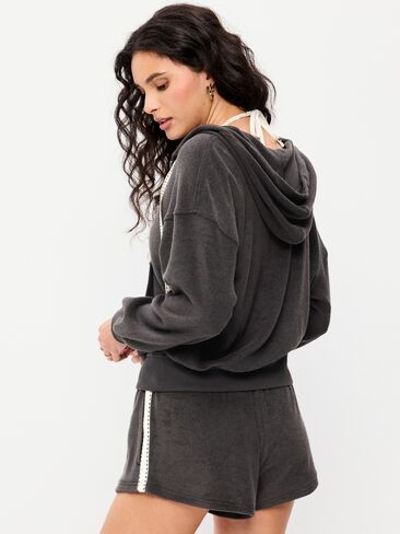 سويت شيرت بغطاء رأس بسحاب كامل من قماش تيري من Old Navy - النمر in Kuwait