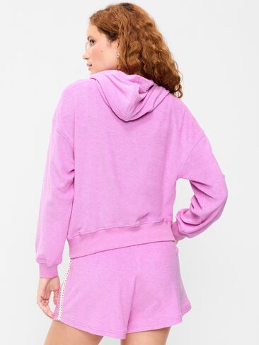 Old Navy Terry Cloth Full-Zip Hoodie Sweatshirt - Orchid in Saudi Arabia