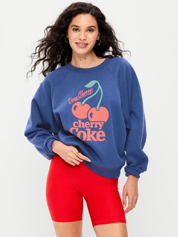 سويت شيرت برسومات راجلان مقاس كبير من Old Navy - أزرق باسيفيك in Saudi Arabia