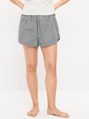 شورت بيجامة بوكسر كلاسيكي من Old Navy - قماش قطني أسود/أبيض in Saudi Arabia