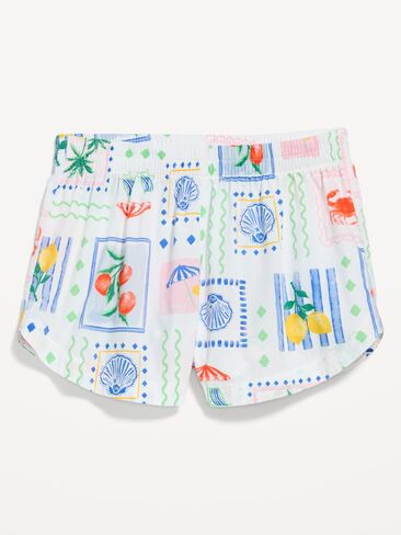 Old Navy Classic Poplin Boxer Pajama Shorts - Multi Blue Patchwork in Saudi Arabia