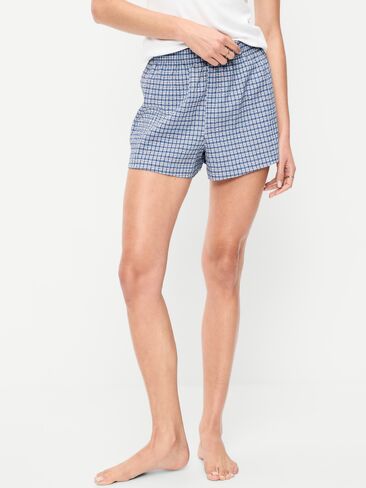 شورت بيجامة قطني من Old Navy - أزرق منقوش in Kuwait